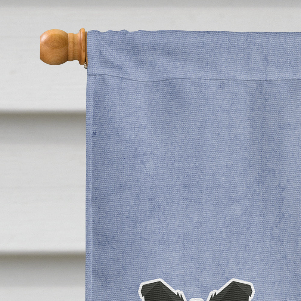 Border Collie Welcome House Flag 28x40 Porch Sleeve Pole Decorative Outside Yard Banner Artwork Wall Hanging, Polyester
