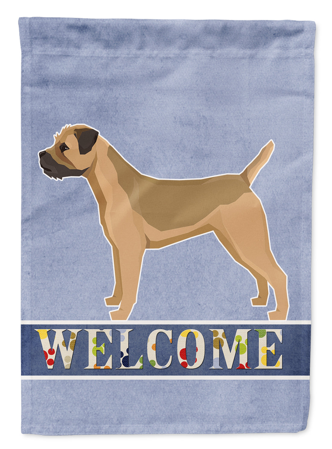 Border Terrier Welcome House Flag 28x40 Porch Sleeve Pole Decorative Outside Yard Banner Artwork Wall Hanging, Polyester