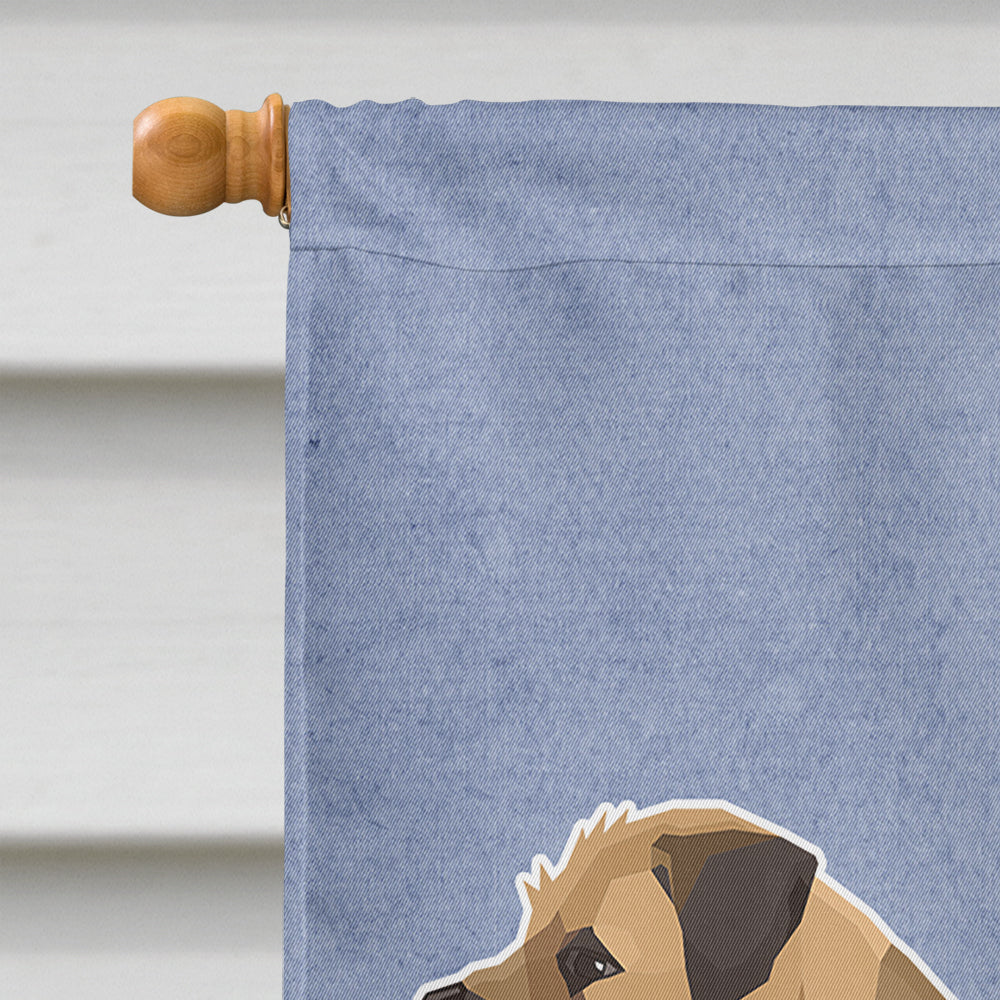 Border Terrier Welcome House Flag 28x40 Porch Sleeve Pole Decorative Outside Yard Banner Artwork Wall Hanging, Polyester