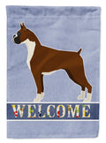 Boxer Welcome House Flag 28x40 Porch Sleeve Pole Decorative Outside Yard Banner Artwork Wall Hanging, Polyester