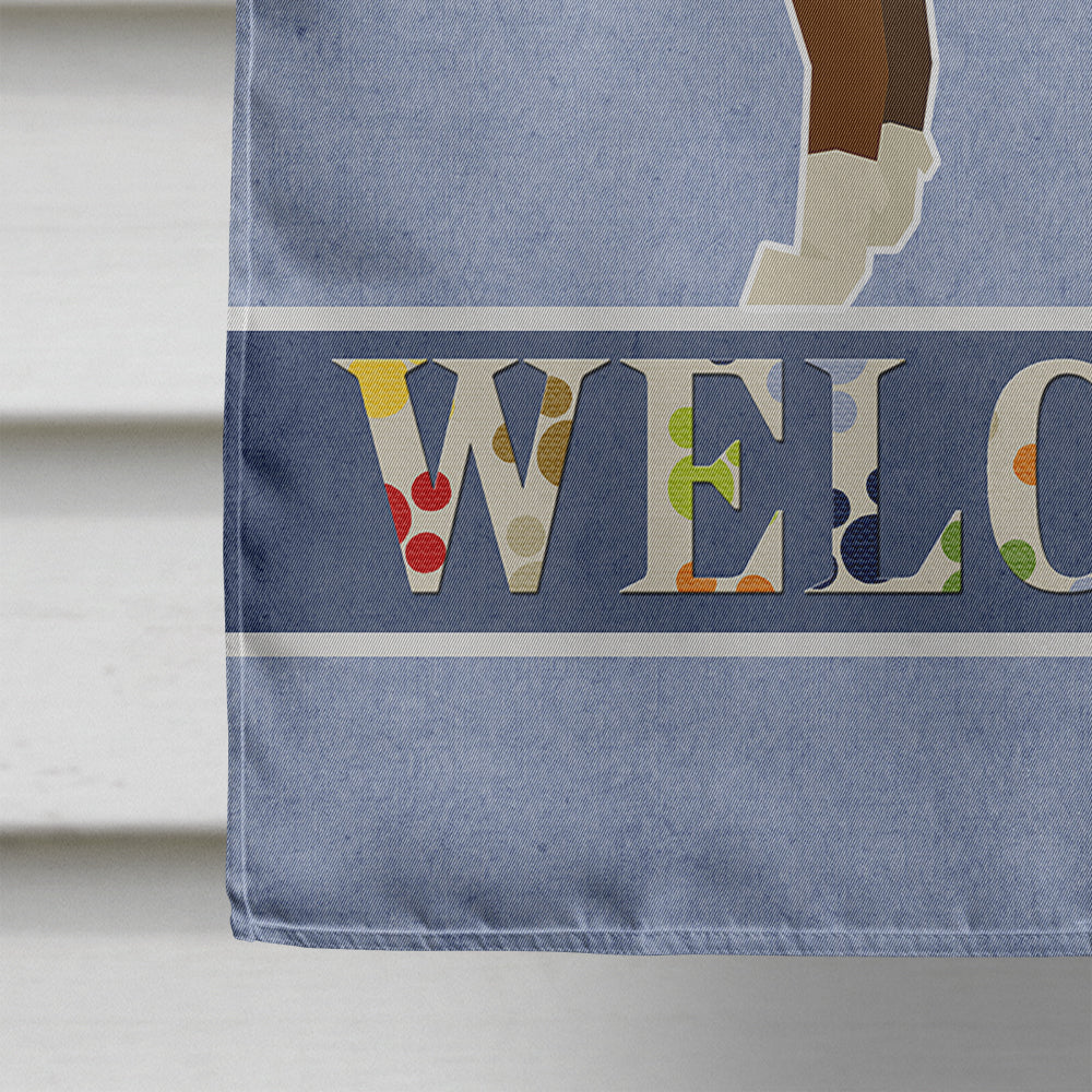 Boxer Welcome House Flag 28x40 Porch Sleeve Pole Decorative Outside Yard Banner Artwork Wall Hanging, Polyester