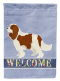 Cavalier Spaniel Welcome House Flag 28x40 Porch Sleeve Pole Decorative Outside Yard Banner Artwork Wall Hanging, Polyester