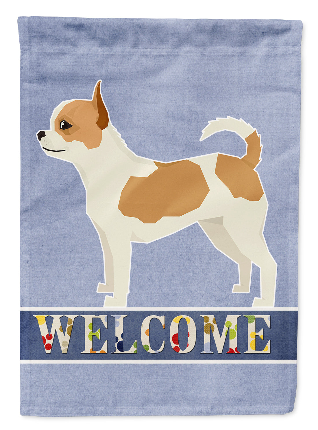 Chihuahua Welcome House Flag 28x40 Porch Sleeve Pole Decorative Outside Yard Banner Artwork Wall Hanging, Polyester