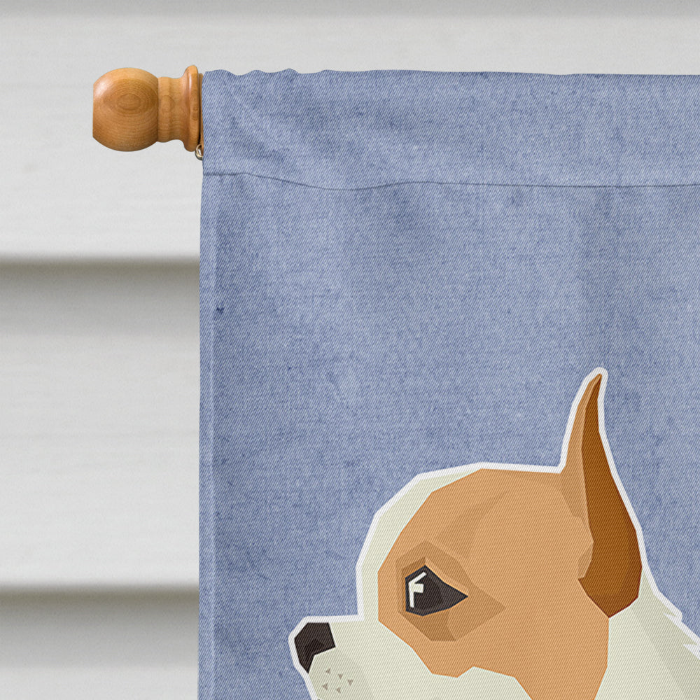 Chihuahua Welcome House Flag 28x40 Porch Sleeve Pole Decorative Outside Yard Banner Artwork Wall Hanging, Polyester