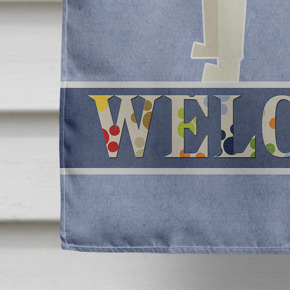 Chihuahua Welcome House Flag 28x40 Porch Sleeve Pole Decorative Outside Yard Banner Artwork Wall Hanging, Polyester