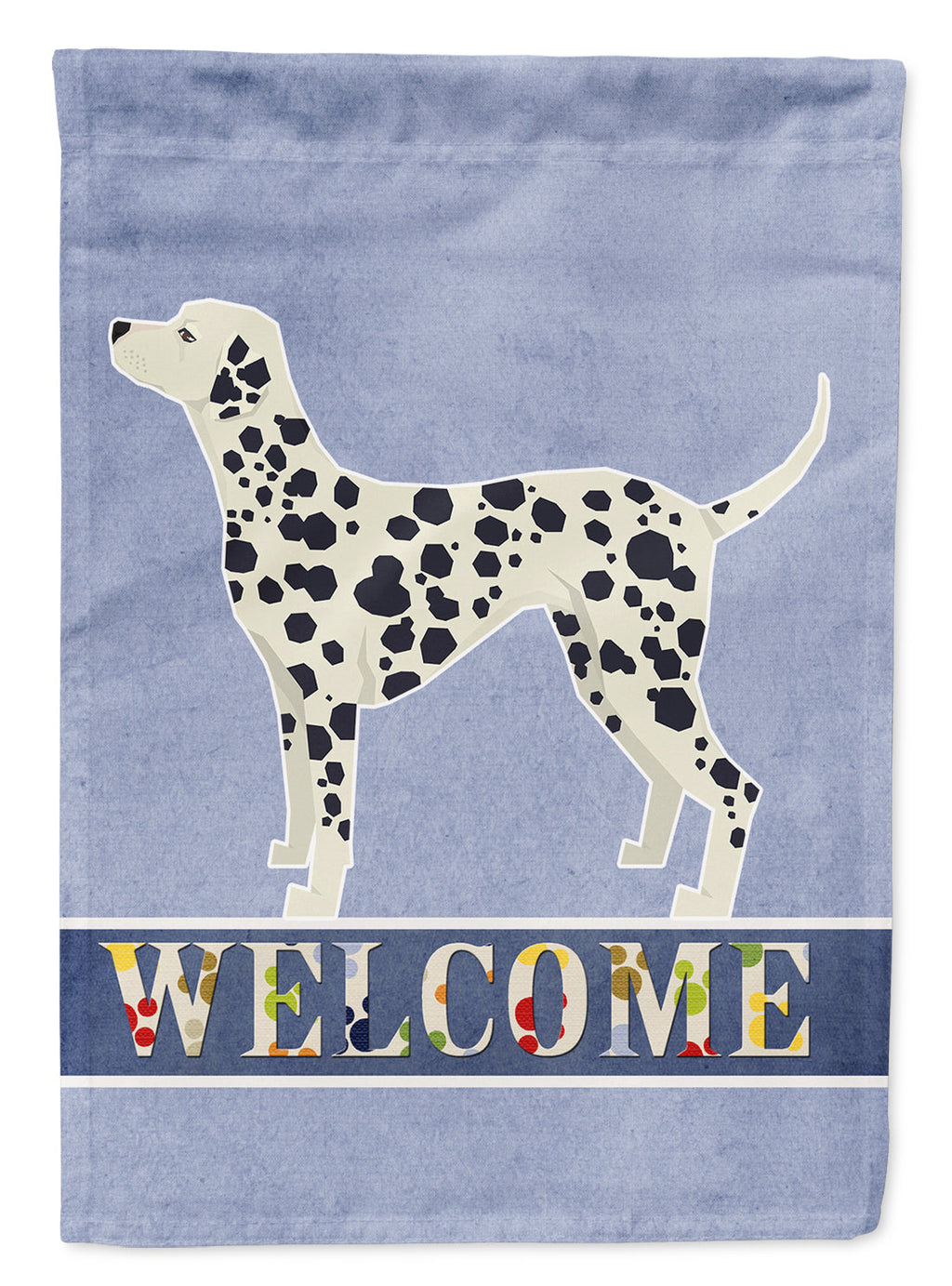 Dalmatian Welcome House Flag 28x40 Porch Sleeve Pole Decorative Outside Yard Banner Artwork Wall Hanging, Polyester