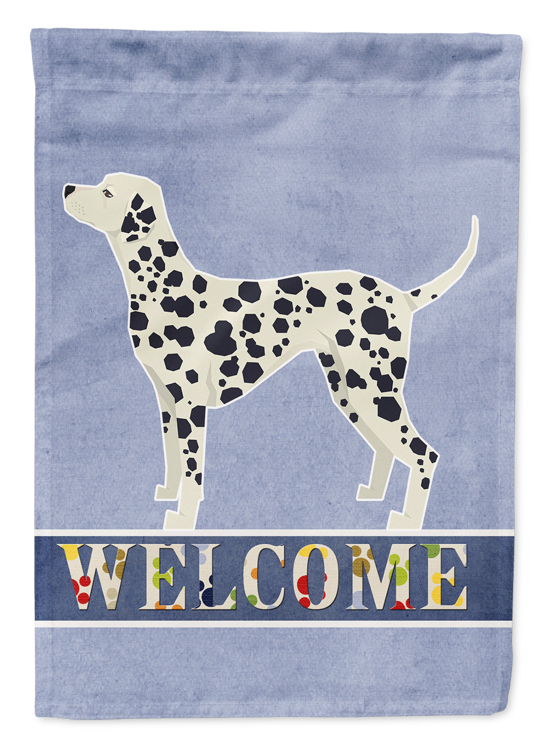 Dalmatian Welcome House Flag 28x40 Porch Sleeve Pole Decorative Outside Yard Banner Artwork Wall Hanging, Polyester