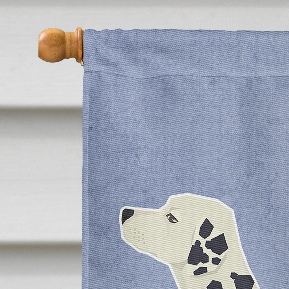 Dalmatian Welcome House Flag 28x40 Porch Sleeve Pole Decorative Outside Yard Banner Artwork Wall Hanging, Polyester
