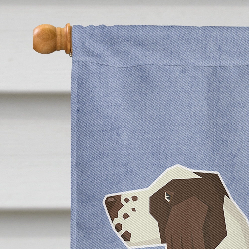 English Springer Spaniel Welcome House Flag 28x40 Porch Sleeve Pole Decorative Outside Yard Banner Artwork Wall Hanging, Polyester