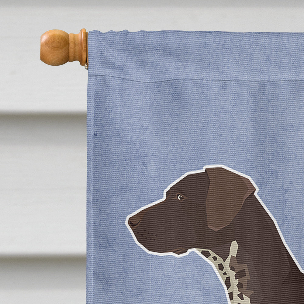German Shorthaired Pointer Welcome House Flag 28x40 Porch Sleeve Pole Decorative Outside Yard Banner Artwork Wall Hanging, Polyester