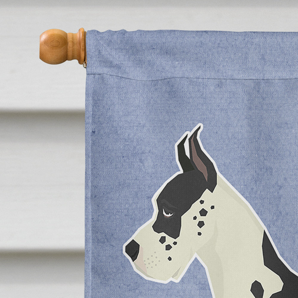 Great Dane Welcome House Flag 28x40 Porch Sleeve Pole Decorative Outside Yard Banner Artwork Wall Hanging, Polyester