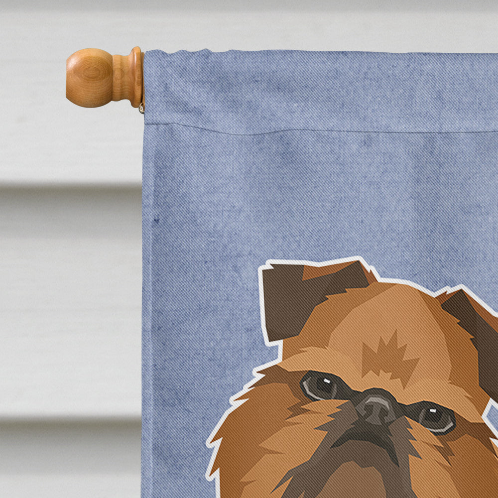 Brussels Griffon Welcome House Flag 28x40 Porch Sleeve Pole Decorative Outside Yard Banner Artwork Wall Hanging, Polyester