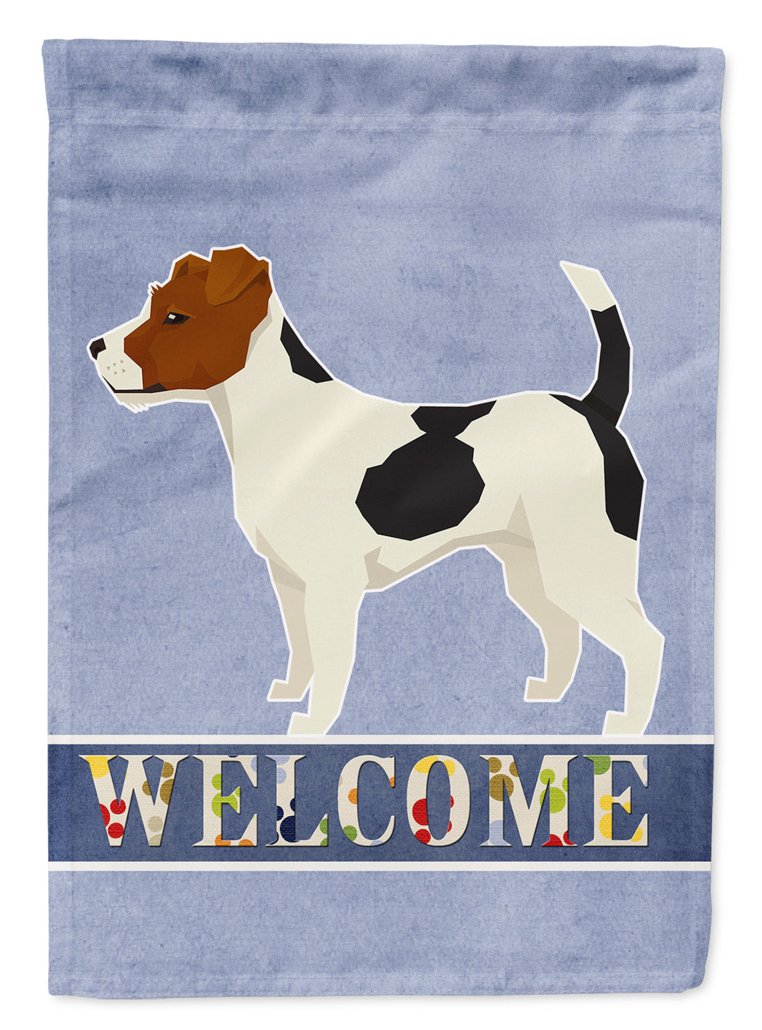 Jack Russell Terrier Welcome House Flag 28x40 Porch Sleeve Pole Decorative Outside Yard Banner Artwork Wall Hanging, Polyester