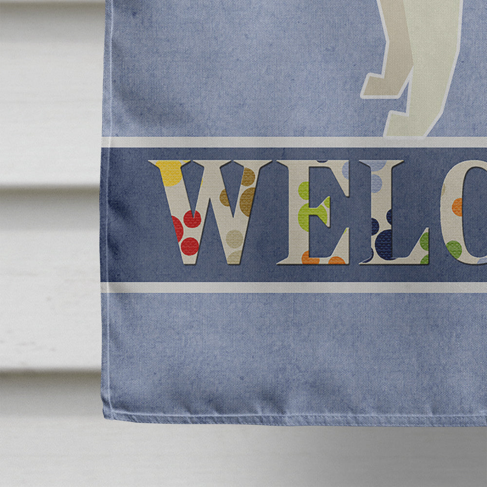 Jack Russell Terrier Welcome House Flag 28x40 Porch Sleeve Pole Decorative Outside Yard Banner Artwork Wall Hanging, Polyester