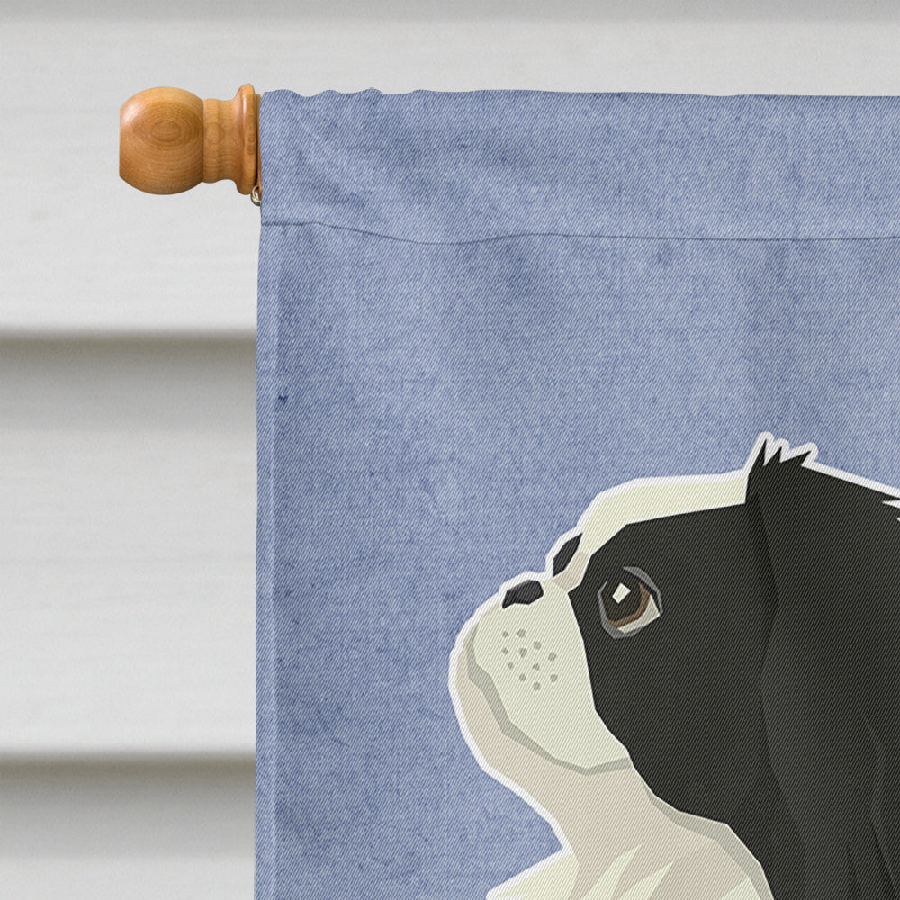 Japanese Chin Welcome House Flag 28x40 Porch Sleeve Pole Decorative Outside Yard Banner Artwork Wall Hanging, Polyester