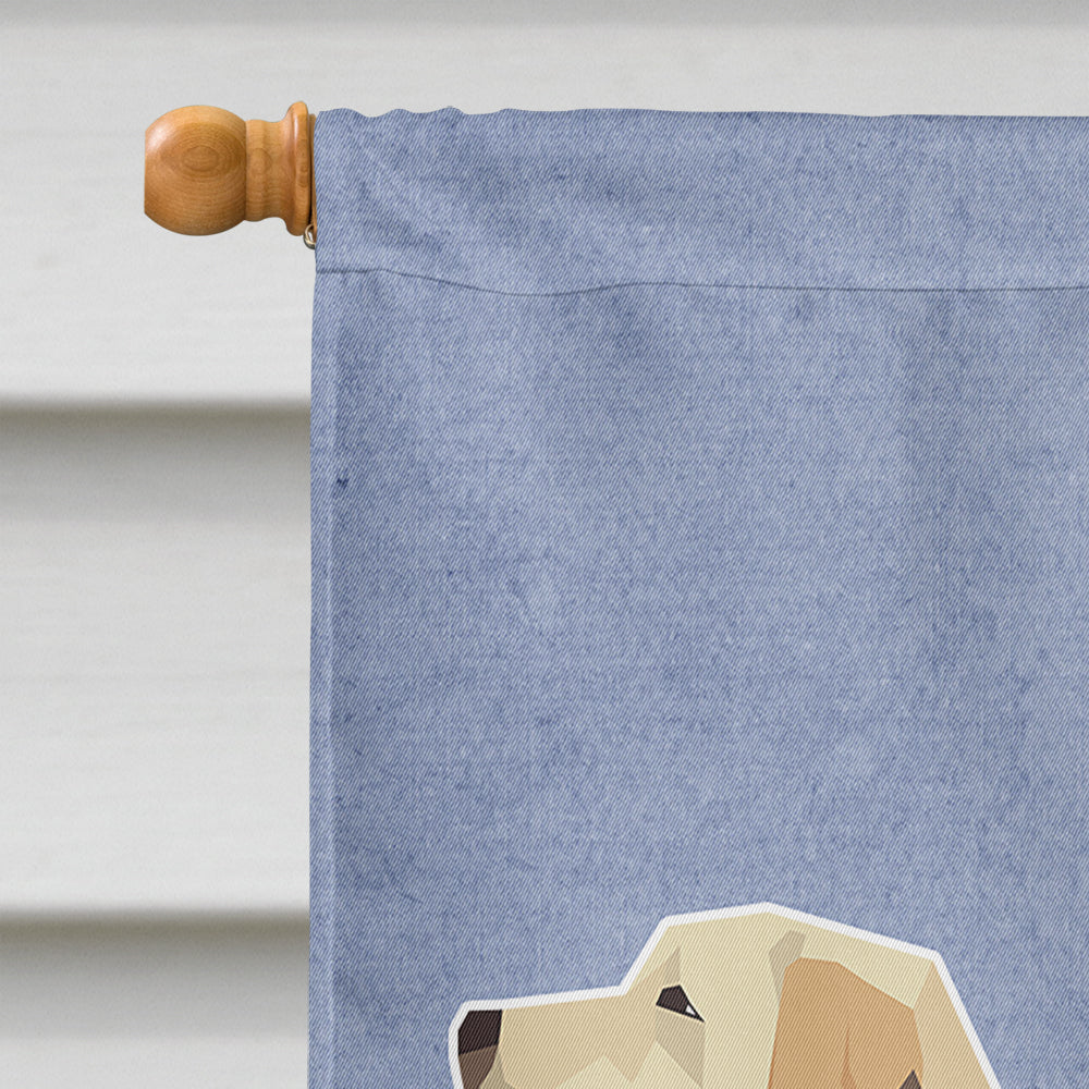 Labrador Retriever Welcome House Flag 28x40 Porch Sleeve Pole Decorative Outside Yard Banner Artwork Wall Hanging, Polyester