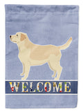 Labrador Retriever Welcome House Flag 28x40 Porch Sleeve Pole Decorative Outside Yard Banner Artwork Wall Hanging, Polyester