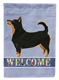 Lancashire Terrier Welcome House Flag 28x40 Porch Sleeve Pole Decorative Outside Yard Banner Artwork Wall Hanging, Polyester