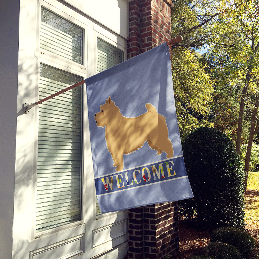 Norwich Terrier Welcome House Flag 28x40 Porch Sleeve Pole Decorative Outside Yard Banner Artwork Wall Hanging, Polyester