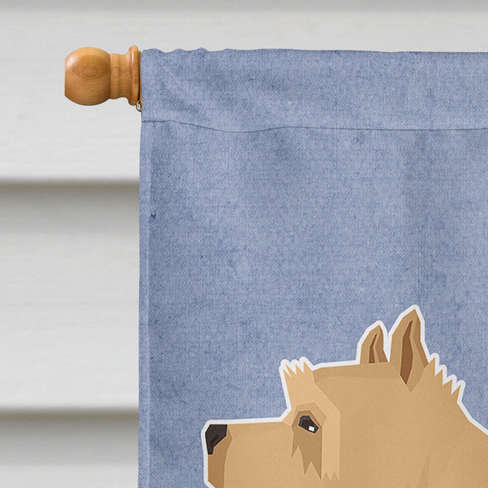 Norwich Terrier Welcome House Flag 28x40 Porch Sleeve Pole Decorative Outside Yard Banner Artwork Wall Hanging, Polyester