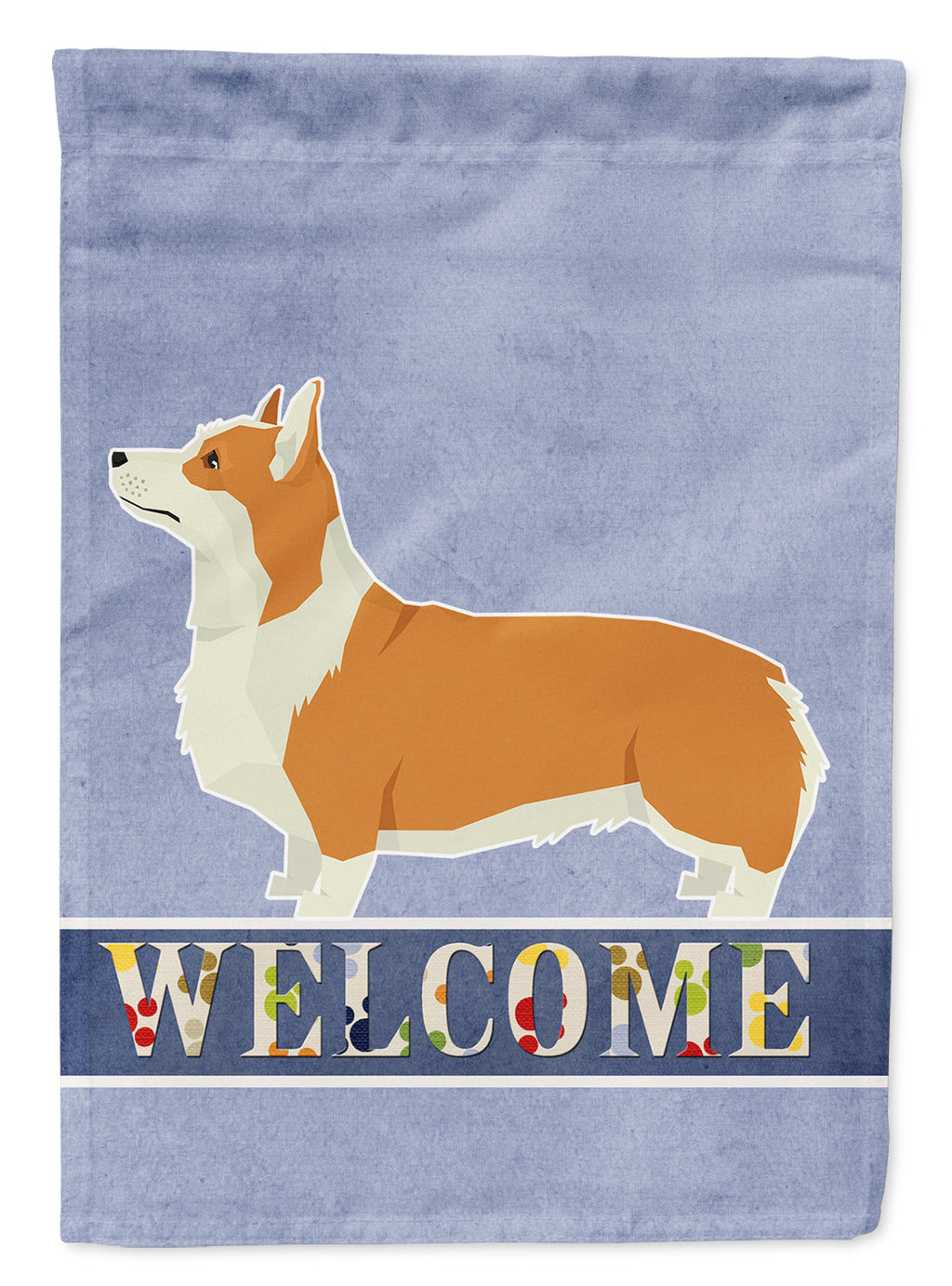 Pembroke Corgi Welcome House Flag 28x40 Porch Sleeve Pole Decorative Outside Yard Banner Artwork Wall Hanging, Polyester