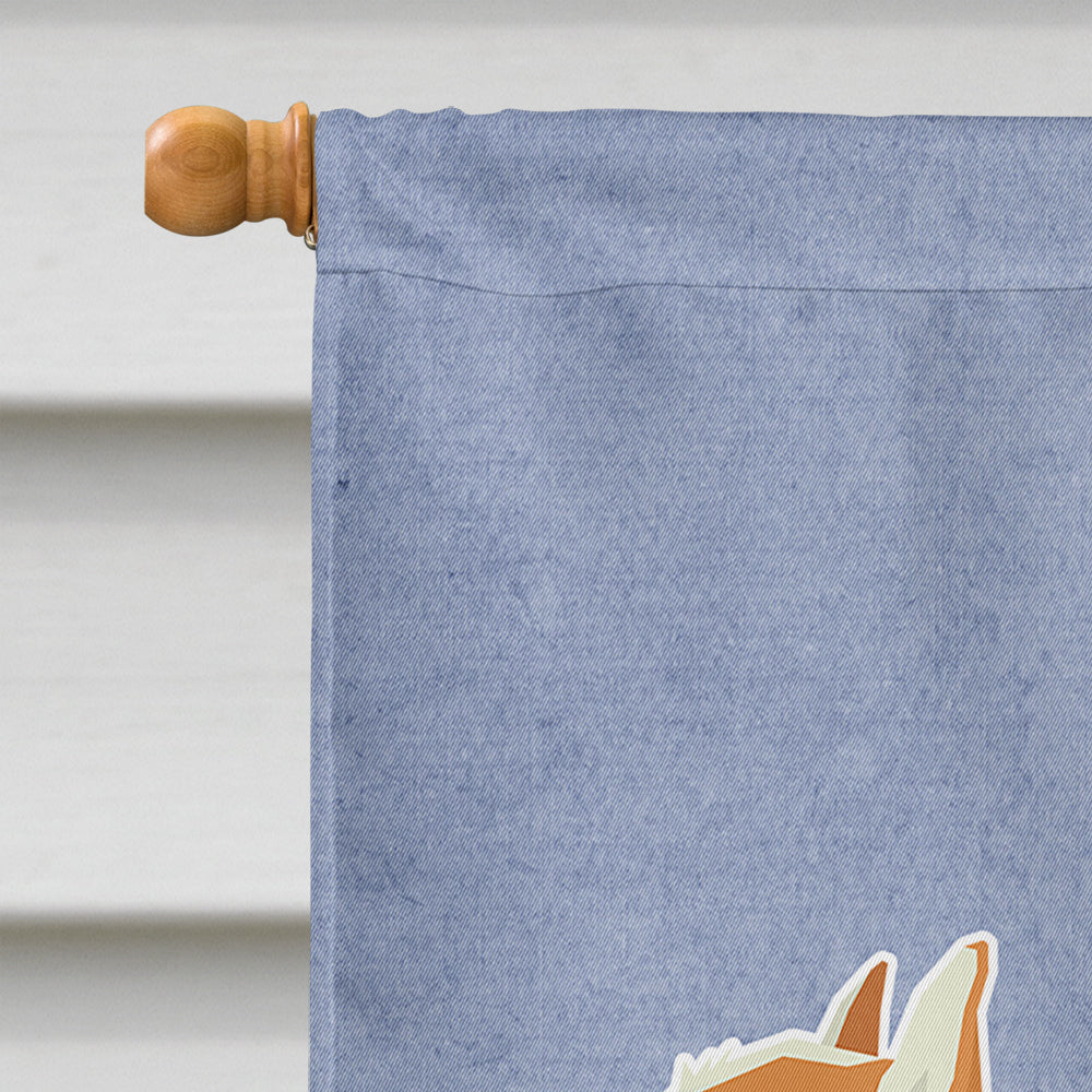 Pembroke Corgi Welcome House Flag 28x40 Porch Sleeve Pole Decorative Outside Yard Banner Artwork Wall Hanging, Polyester