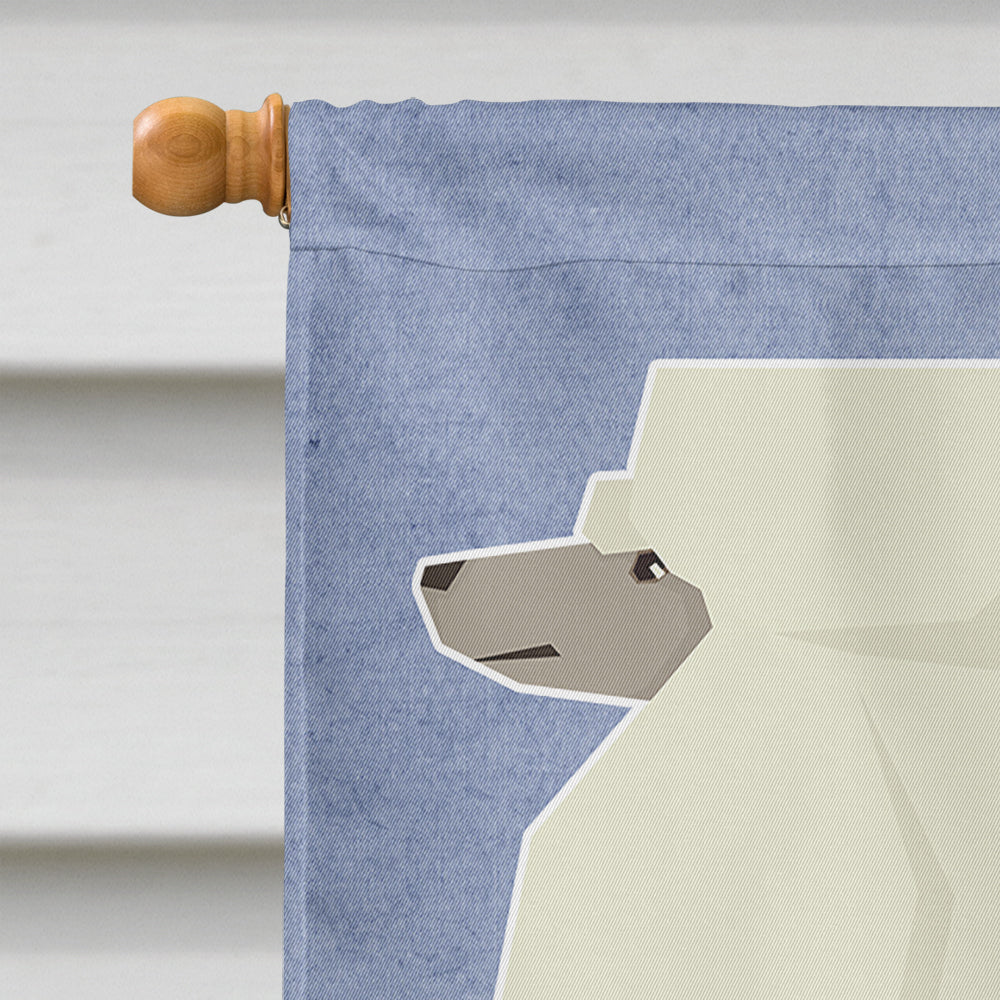 Poodle Welcome House Flag 28x40 Porch Sleeve Pole Decorative Outside Yard Banner Artwork Wall Hanging, Polyester
