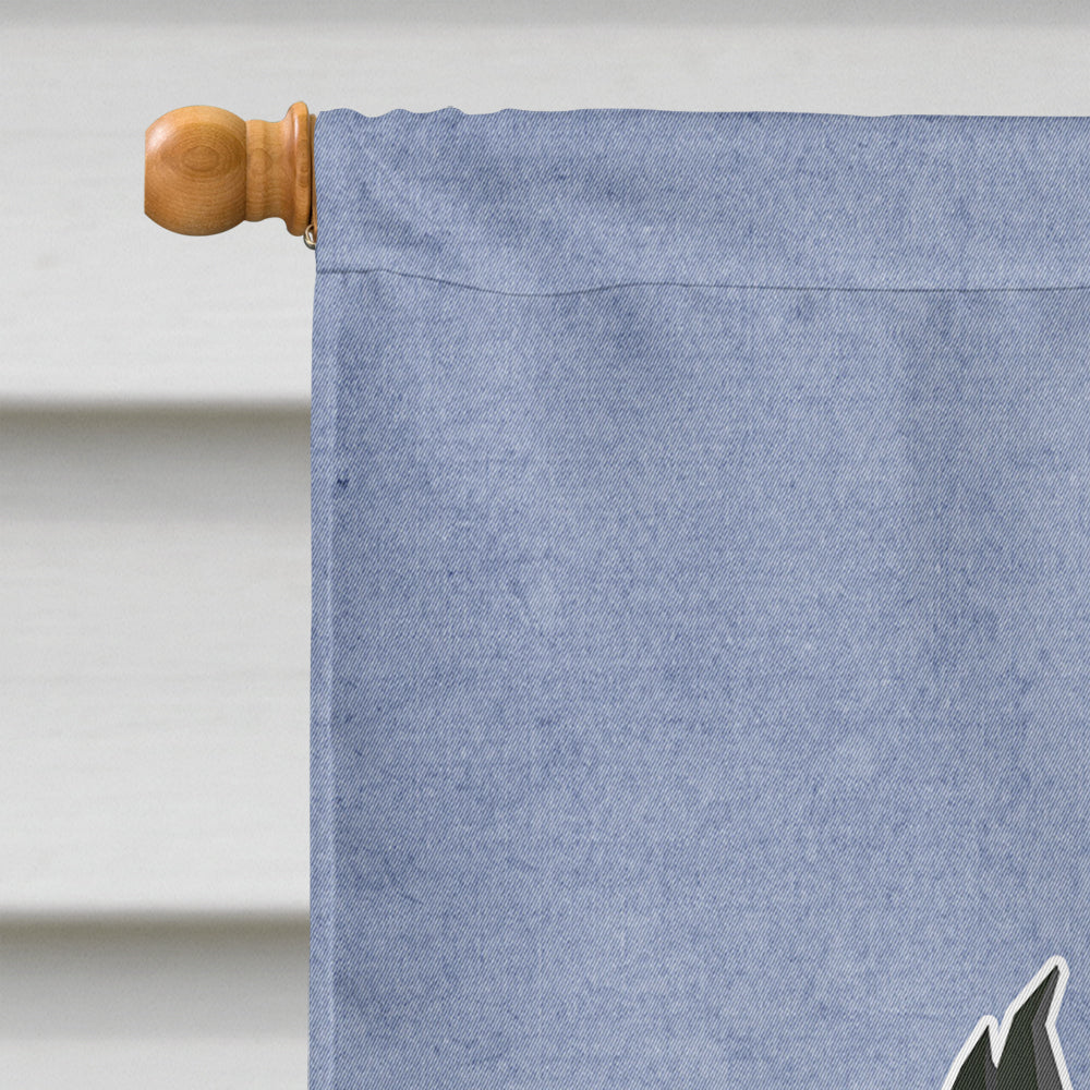 Scottish Terrier Welcome House Flag 28x40 Porch Sleeve Pole Decorative Outside Yard Banner Artwork Wall Hanging, Polyester
