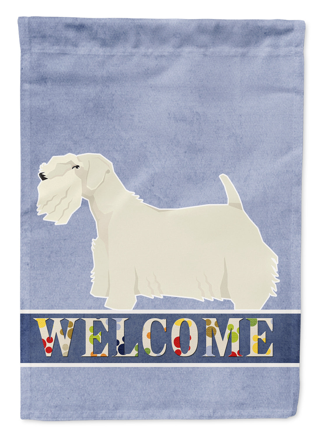 Sealyham Terrier Welcome House Flag 28x40 Porch Sleeve Pole Decorative Outside Yard Banner Artwork Wall Hanging, Polyester