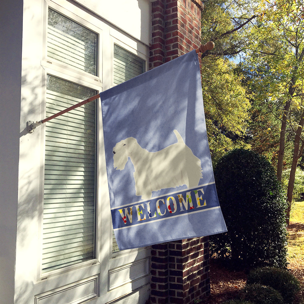 Sealyham Terrier Welcome House Flag 28x40 Porch Sleeve Pole Decorative Outside Yard Banner Artwork Wall Hanging, Polyester