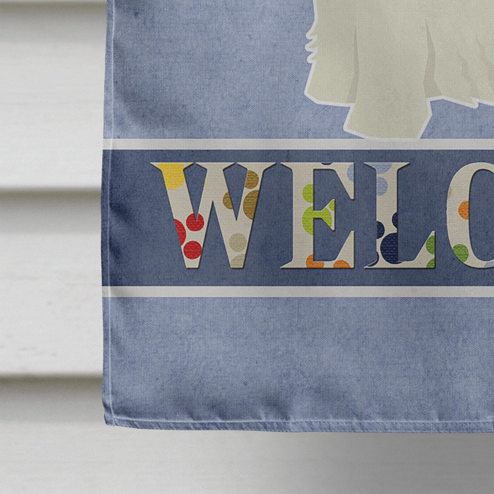 Sealyham Terrier Welcome House Flag 28x40 Porch Sleeve Pole Decorative Outside Yard Banner Artwork Wall Hanging, Polyester
