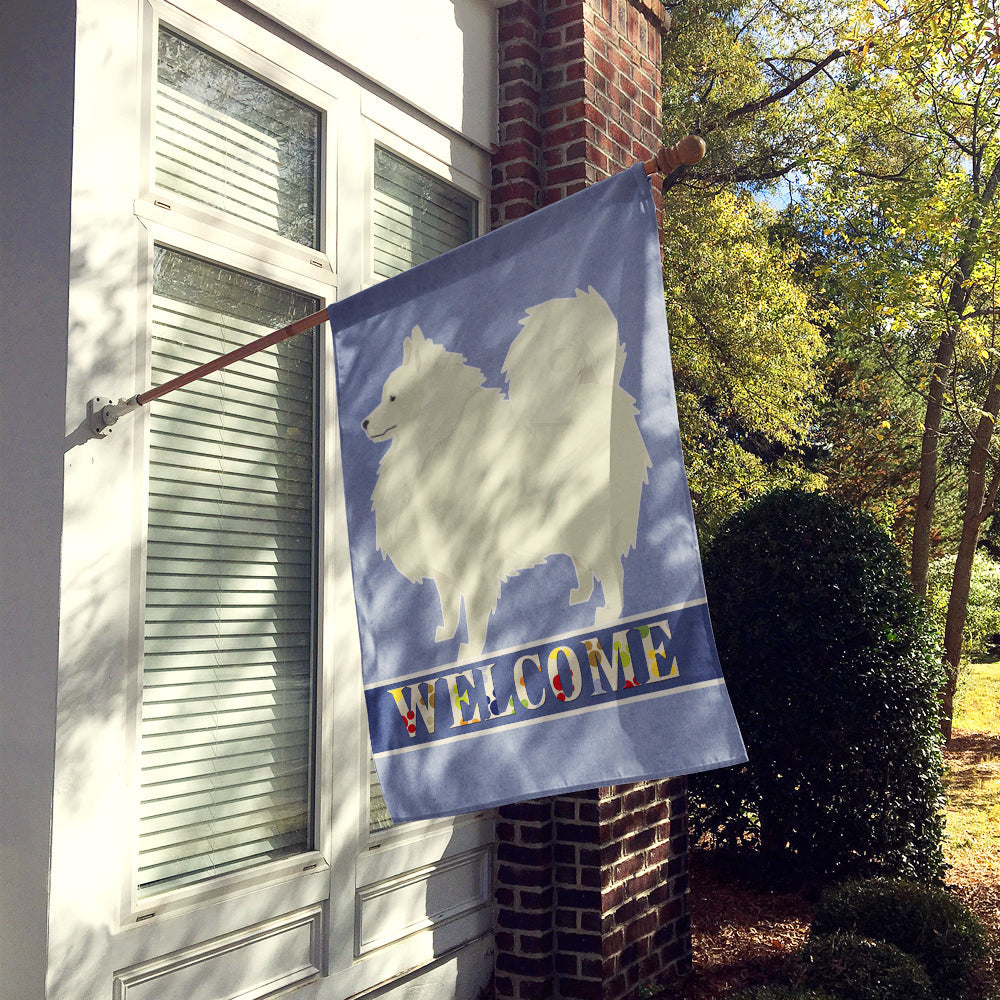 Spitz Welcome House Flag 28x40 Porch Sleeve Pole Decorative Outside Yard Banner Artwork Wall Hanging, Polyester