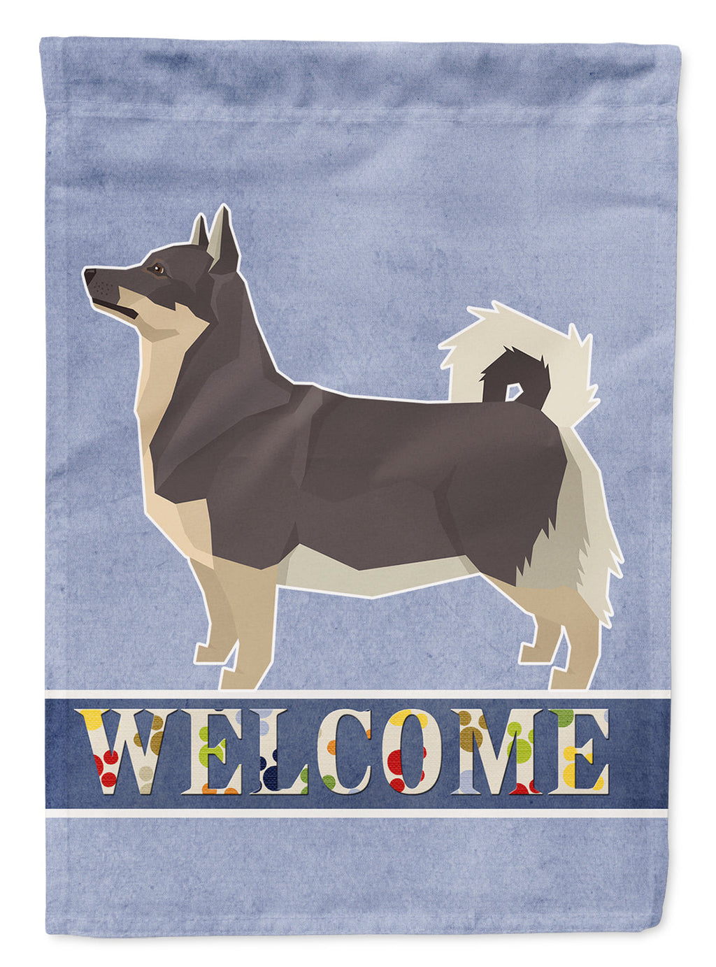 Swedish Vallhund Welcome House Flag 28x40 Porch Sleeve Pole Decorative Outside Yard Banner Artwork Wall Hanging, Polyester
