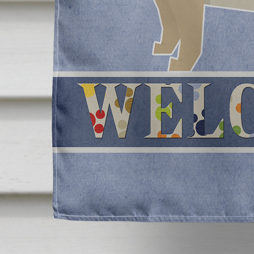 Swedish Vallhund Welcome House Flag 28x40 Porch Sleeve Pole Decorative Outside Yard Banner Artwork Wall Hanging, Polyester