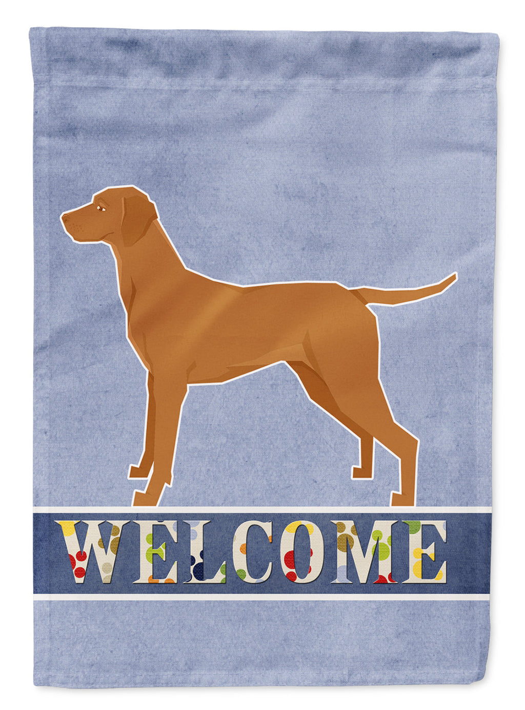 Vizsla Welcome House Flag 28x40 Porch Sleeve Pole Decorative Outside Yard Banner Artwork Wall Hanging, Polyester