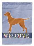 Vizsla Welcome House Flag 28x40 Porch Sleeve Pole Decorative Outside Yard Banner Artwork Wall Hanging, Polyester