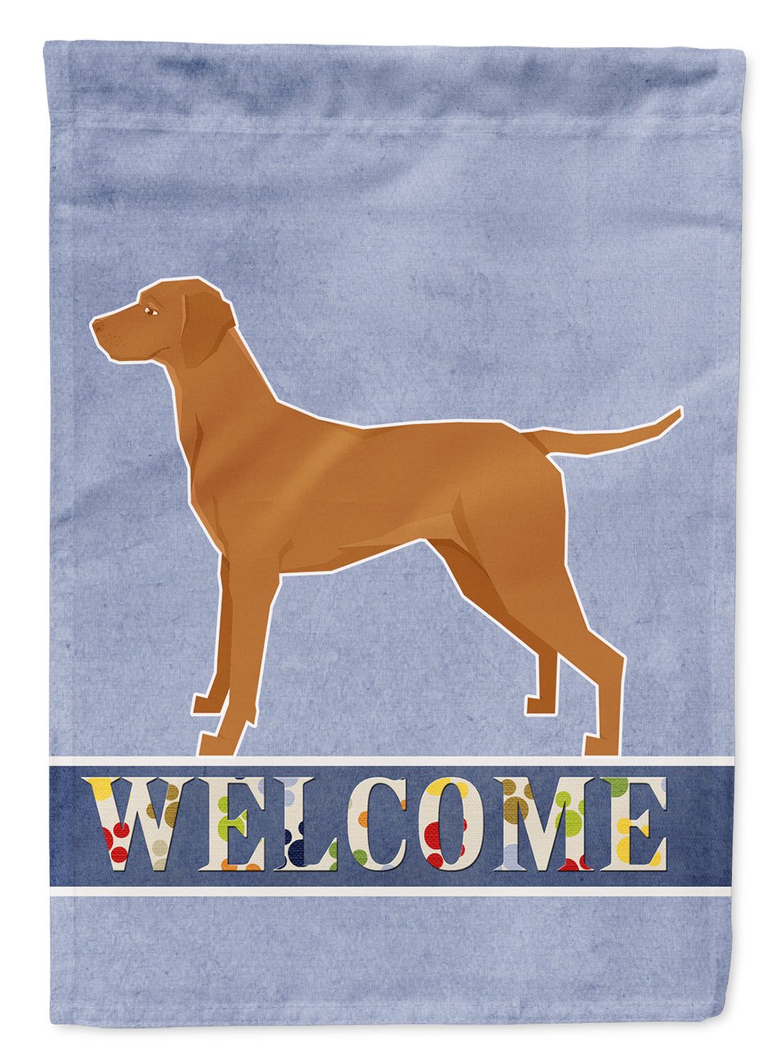 Vizsla Welcome House Flag 28x40 Porch Sleeve Pole Decorative Outside Yard Banner Artwork Wall Hanging, Polyester
