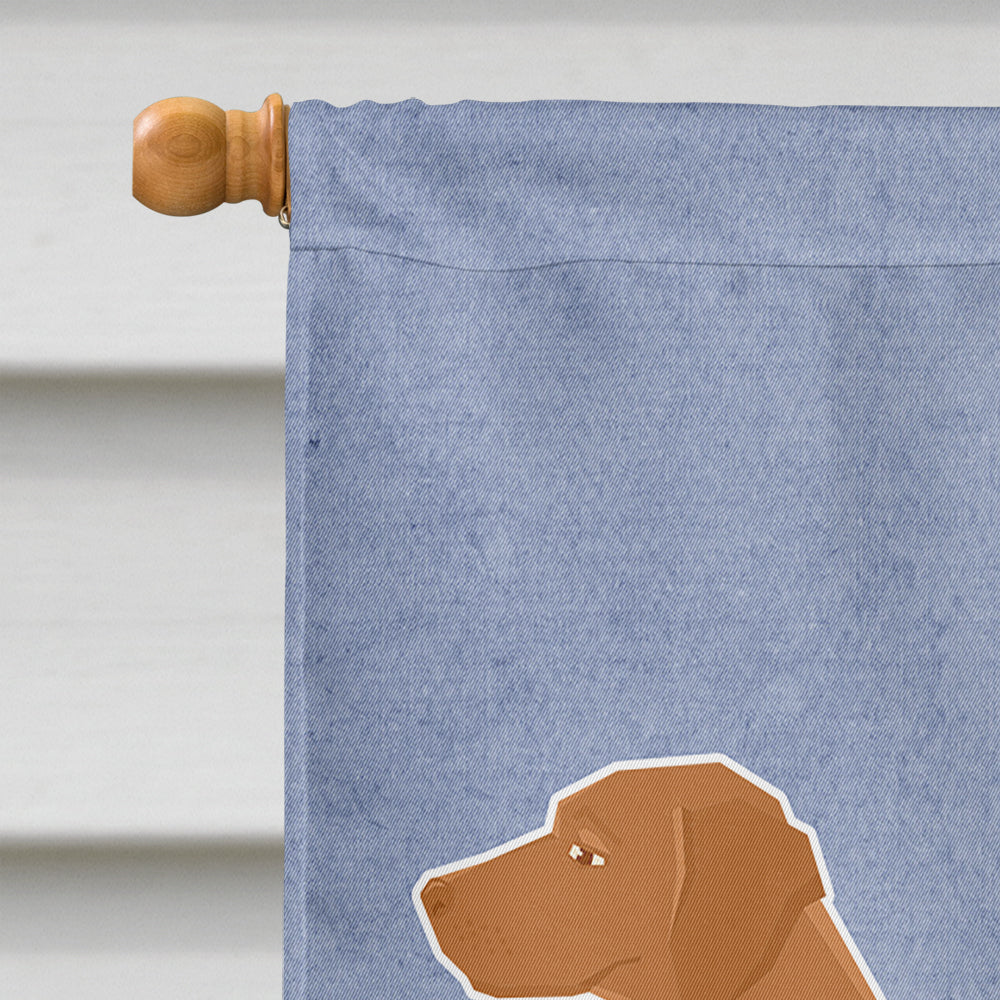Vizsla Welcome House Flag 28x40 Porch Sleeve Pole Decorative Outside Yard Banner Artwork Wall Hanging, Polyester