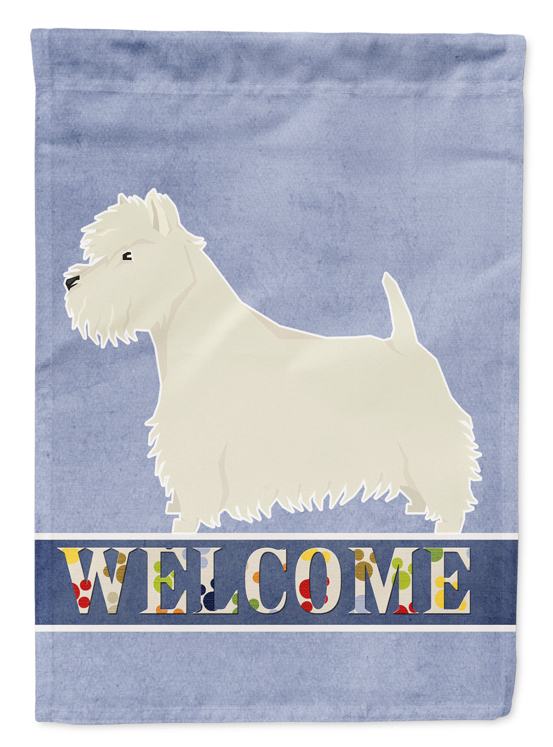 Westie Welcome House Flag 28x40 Porch Sleeve Pole Decorative Outside Yard Banner Artwork Wall Hanging, Polyester