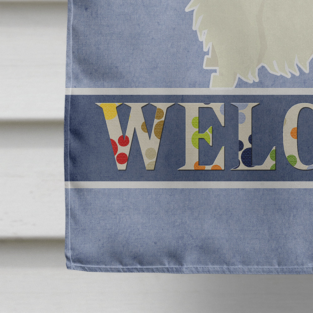 Westie Welcome House Flag 28x40 Porch Sleeve Pole Decorative Outside Yard Banner Artwork Wall Hanging, Polyester