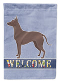 Mexican Hairless Dog Xolo Welcome House Flag 28x40 Porch Sleeve Pole Decorative Outside Yard Banner Artwork Wall Hanging, Polyester