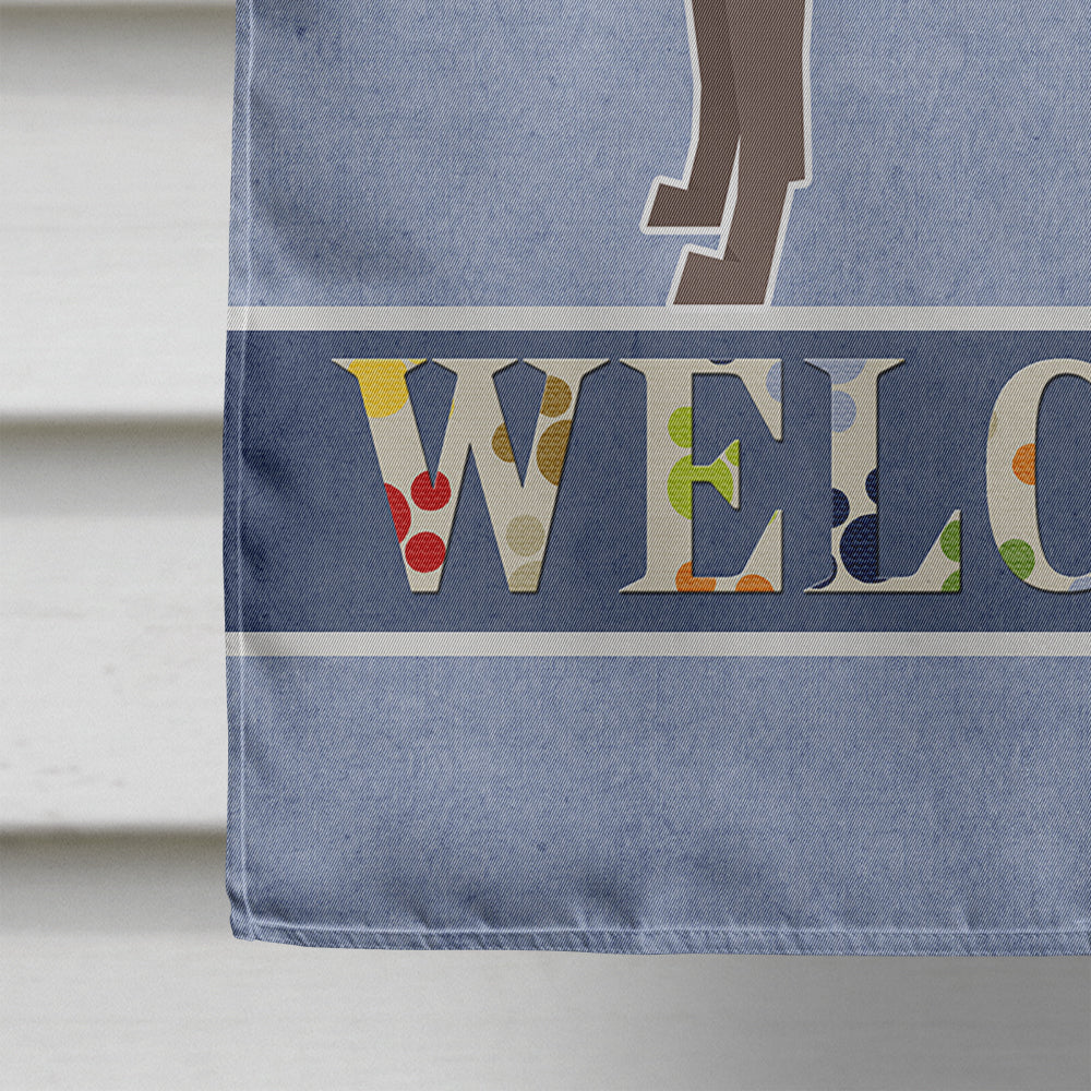 Mexican Hairless Dog Xolo Welcome House Flag 28x40 Porch Sleeve Pole Decorative Outside Yard Banner Artwork Wall Hanging, Polyester