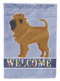 Tan Affenpinscher Welcome House Flag 28x40 Porch Sleeve Pole Decorative Outside Yard Banner Artwork Wall Hanging, Polyester