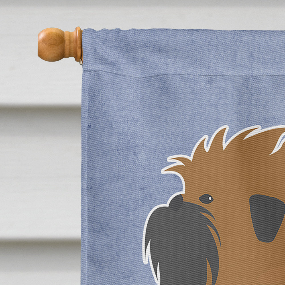 Tan Affenpinscher Welcome House Flag 28x40 Porch Sleeve Pole Decorative Outside Yard Banner Artwork Wall Hanging, Polyester