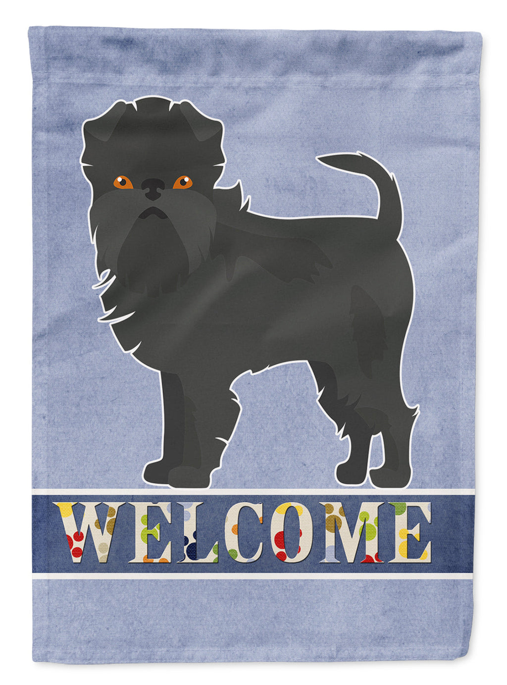 Affenpinscher Welcome House Flag 28x40 Porch Sleeve Pole Decorative Outside Yard Banner Artwork Wall Hanging, Polyester