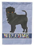 Affenpinscher Welcome House Flag 28x40 Porch Sleeve Pole Decorative Outside Yard Banner Artwork Wall Hanging, Polyester