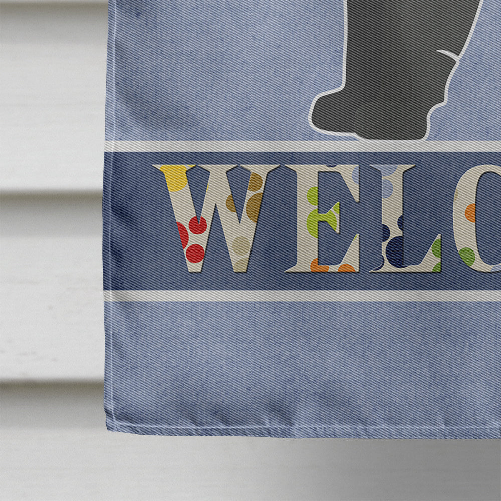 Affenpinscher Welcome House Flag 28x40 Porch Sleeve Pole Decorative Outside Yard Banner Artwork Wall Hanging, Polyester