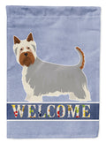 Australian Silky Terrier Welcome House Flag 28x40 Porch Sleeve Pole Decorative Outside Yard Banner Artwork Wall Hanging, Polyester