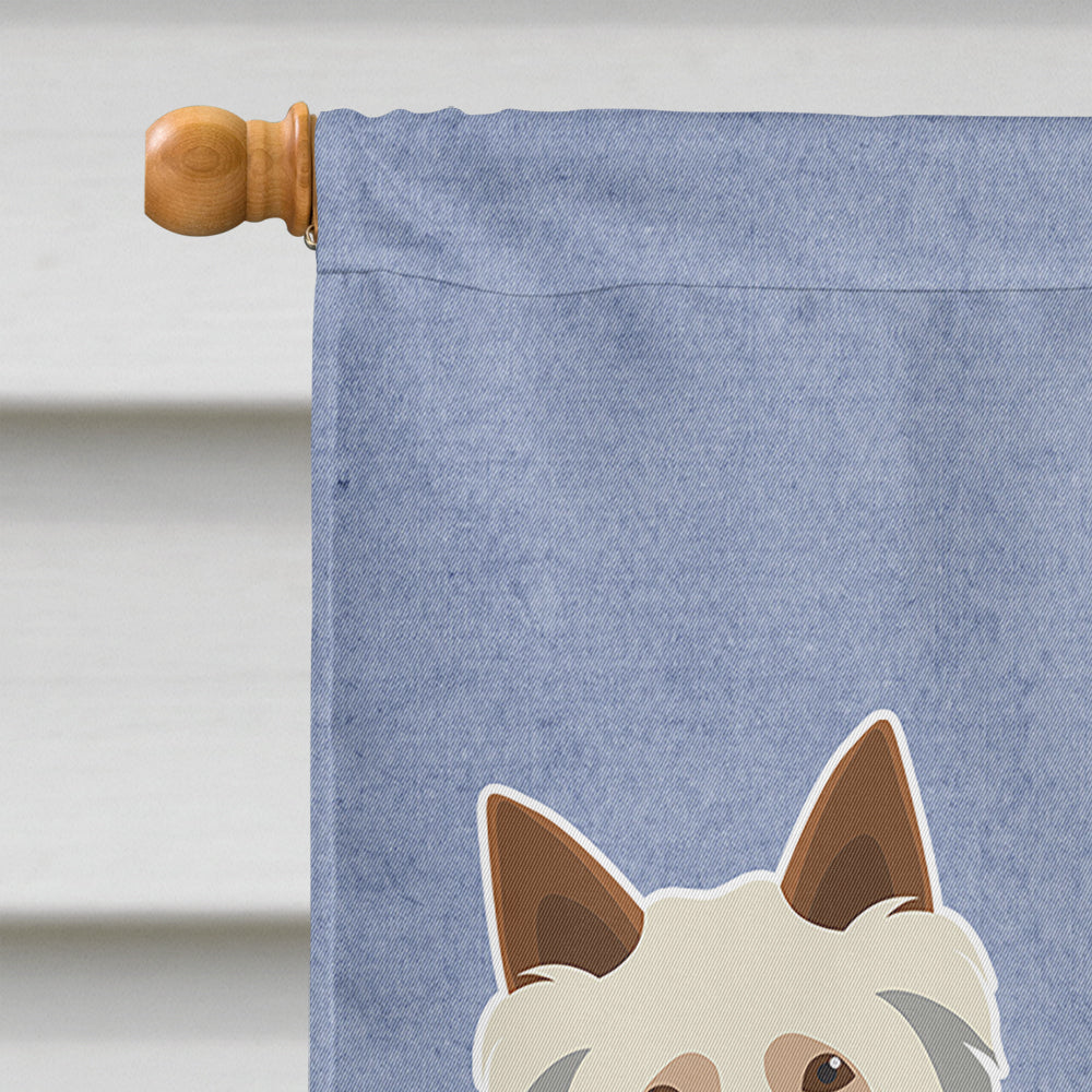 Australian Silky Terrier Welcome House Flag 28x40 Porch Sleeve Pole Decorative Outside Yard Banner Artwork Wall Hanging, Polyester