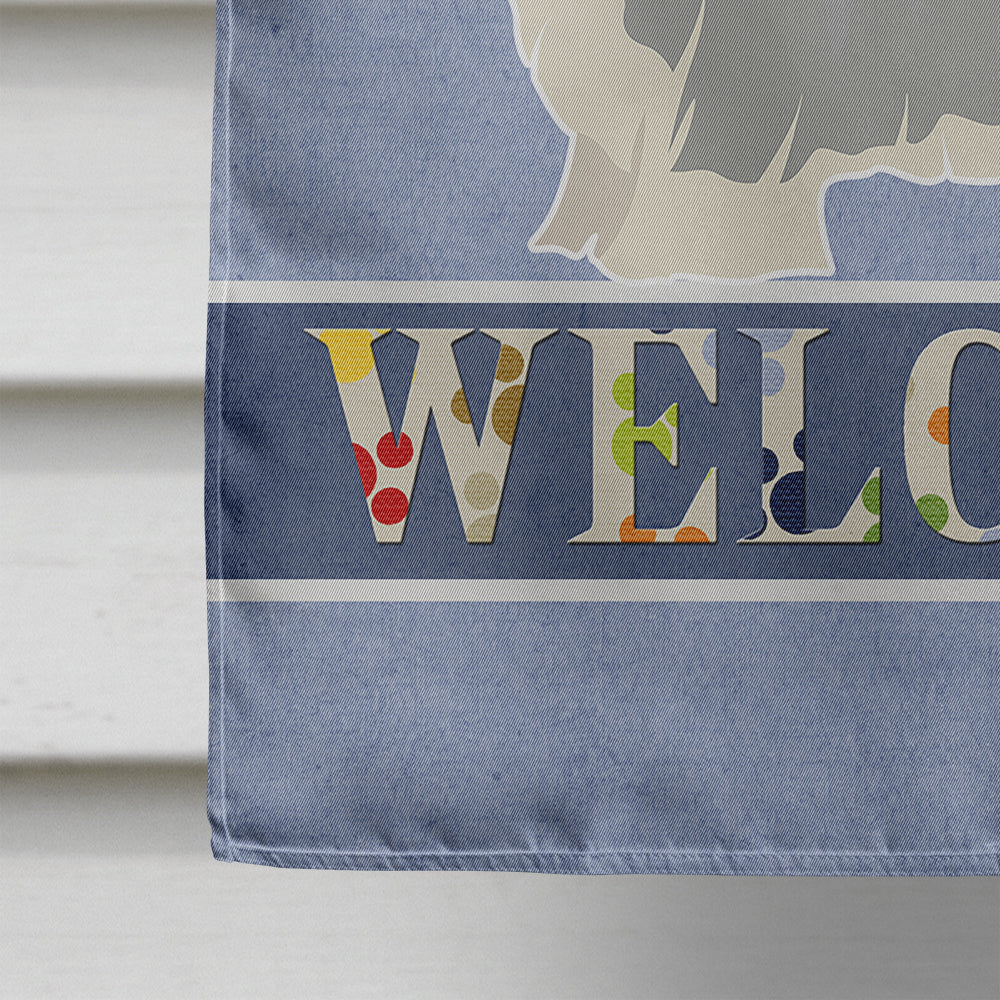 Australian Silky Terrier Welcome House Flag 28x40 Porch Sleeve Pole Decorative Outside Yard Banner Artwork Wall Hanging, Polyester